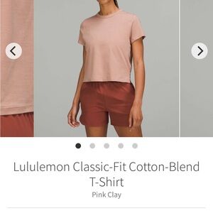 lululemon athletica Short Sleeve Tee in Pink Clay size 2